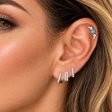 Labret em Titânio para Tragus, Hélix ou Conch - Cluster Flor com Zircônias - 7TRG246