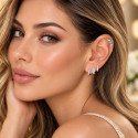 Labret em Titânio para Tragus, Hélix ou Conch - Cluster Flor com Zircônias - 7TRG246