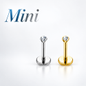 Piercing Australiano 0.8mm em Titânio Natural ou PVD Gold - Pin Push Tragus ou Hélix - Mini Ponto de Luz - 7TRG259