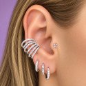 Piercing Labret Mini Borboleta em Titânio - Pin Push  Haste Mais Fina - 7TRG265