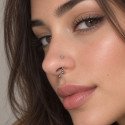 Piercing Labret Mini Florzinha em Titânio - Pin Push  Haste Mais Fina - 7TRG266