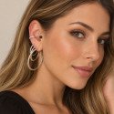 Piercing Pin Push Tragus ou Hélix - Prata - 7TRG282