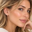 Piercing de Tragus Labret Mini Guirlanda com Zircônias  - Titânio Pin Push - 7TRG283