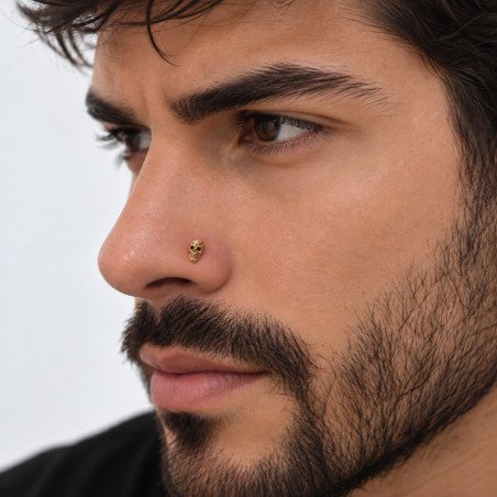 Piercings de Nariz - Aço Cirúrgico - Nostril Caveira Mexicana - 2NAA44