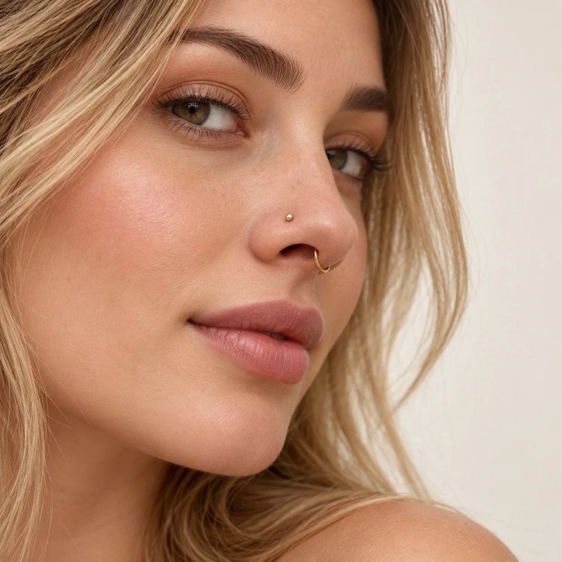 Piercing Argola Segmento Articulado em Aço PVD Gold - 6ORE506