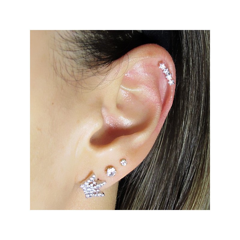 Piercing de Orelha com Estrelinhas - 6ORE316