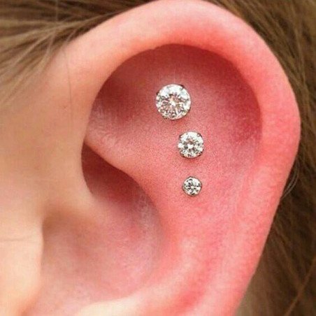 Piercing para Orelha ou Tragus - Ponto de Luz - 6ORE338