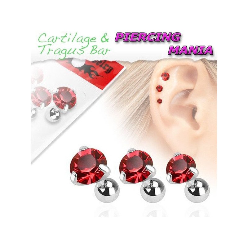 Piercing para Orelha ou Tragus - Ponto de Luz - 6ORE338