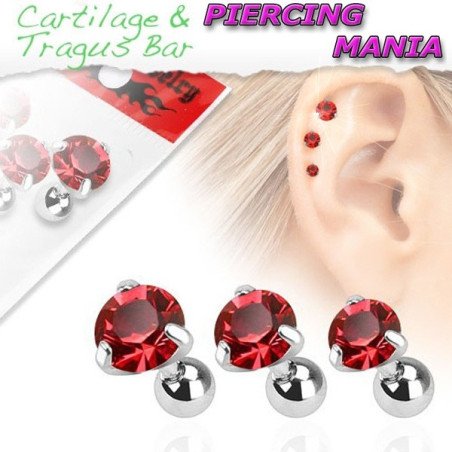 Piercing para Orelha ou Tragus - Ponto de Luz - 6ORE338