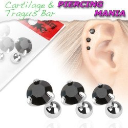 Piercing de Orelha - Cluster Zircônias Divinas - 6ORE747 - Piercing Mania