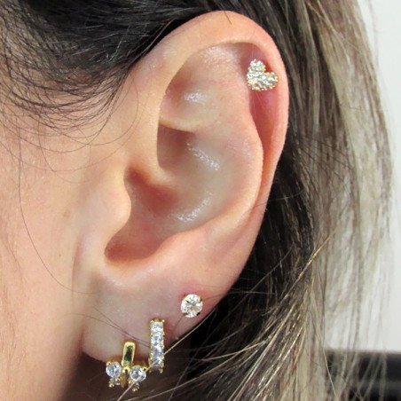 Piercing para Orelha com Coração Divino - 6ORE355