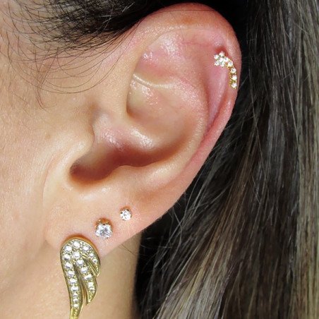 Piercing para Orelha Banhado a Ouro com Cometa Divino - 6ORE356