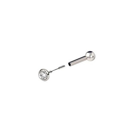 Mini Piercing Pin Push Tragus ou Hélix - Ponto de Luz - 7TRG44
