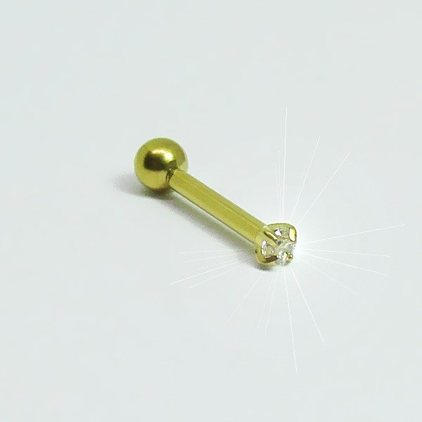 Piercing Tragus PVD Gold - 7TRG23 - Piercing Mania