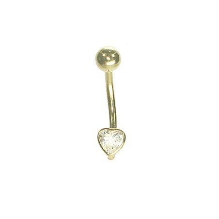 Piercing de Umbigo - PRATA banhado a Ouro - 1DOU60