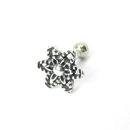 Piercing Pin Push Tragus ou Hélix - Prata - 7TRG62