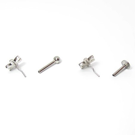 Piercing Pin Push Tragus ou Hélix - Prata - 7TRG62