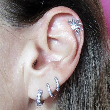 Piercing Flor de Lotus em Prata - 6ORE538