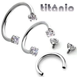 Piercing de Nariz - D Ring Titânio - 2NAA61 - Piercing Mania