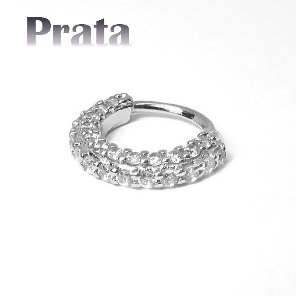 Piercing hélix duplo cravejado - Comprar em Trip Prata