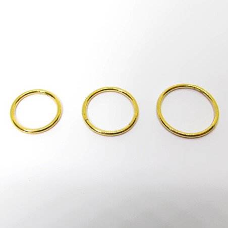 Piercing Argola Segmento Articulado em Aço PVD Gold - 6ORE592