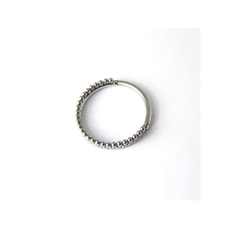 Piercing  Conch Argolinha Clicker Cravejada - 100% em Titânio - 6ORE617