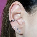 Piercing de Tragus em Titânio Ponto de Luz SWAROVSKI Via Láctea- 7TRG90