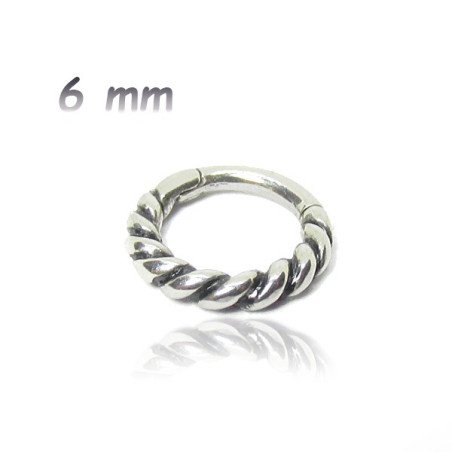 Piercing Mini Argola Náutica Clicker Articulado em Aço - 6ORE629