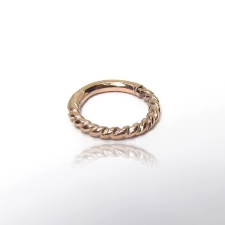 Piercing Mini Argola Náutica Clicker Articulado em Aço - PVD Gold ou Rosé - 6ORE630