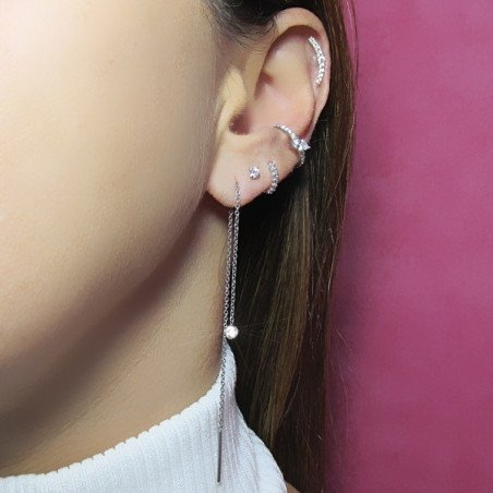 Piercing Conch Argolinha Clicker Marquise Cubic Zircônia - 100% em Aço Cirúrgico - 6ORE633