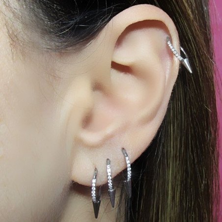 Piercing de Orelha em Titânio PVD Gold - Argolinha Spike - 6ORE689