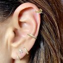 Piercing Helix Argolinha Clicker Cravejada - 100% em Aço Cirúrgico ou Titânio - 6ORE720