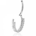Piercing Helix Argolinha Clicker Cravejada - 100% em Aço Cirúrgico ou Titânio - 6ORE720