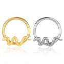 Piercing  Daith ou Septo Argolinha Clicker com Serpente - Titânio - 6ORE730