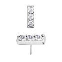Piercing de Tragus / Orelha - Barrinha em Zircônias Swarovski - Cobalto Cromo - 7TRG126