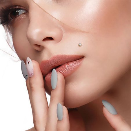 Piercing Australiano 1.0 em Titânio PVD Gold - Pin Push Tragus ou Hélix - Ponto de Luz - 7TRG137