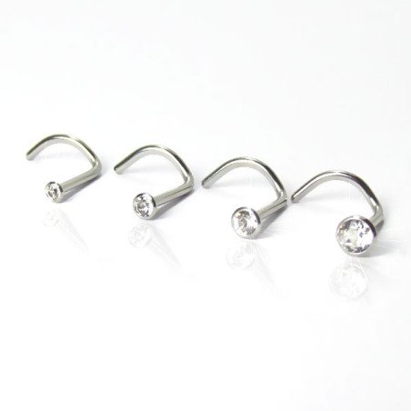 Piercings de Nariz Ponto de Luz - Zircônia - Aço Cirúrgico - 2NAA90
