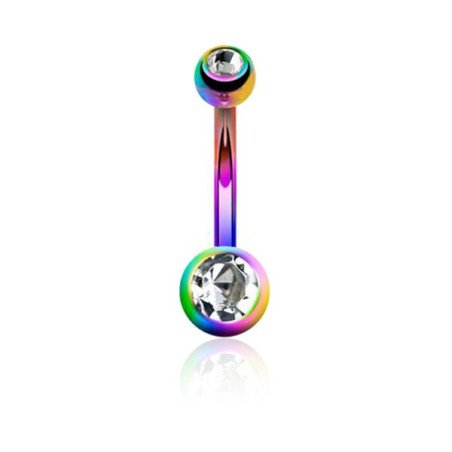 Piercing Colorido de Umbigo em Titânio - Simples - 1SIM122