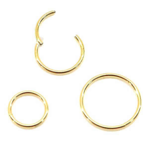 Piercing argola clicker haste fininha cravejada - Titânio G23 ou PVD  GoldPiercingsBub Gli Piercings & Trend´s