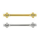 Piercing para Mamilo - Pin Push - Titânio - PVD Gold - 4 Ball - 14MAM17