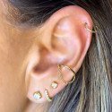 Piercing Conch Clicker Liso com Corrente - 100% em Titânio - PVD GOLD - 6ORE817