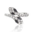 Piercing Luxo Hélix ou Conch - Argolinha Clicker em Titânio Natural - Serpente - 6ORE821