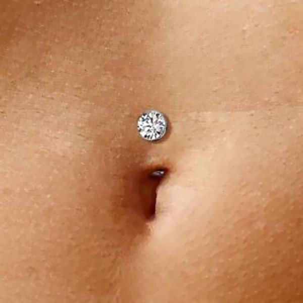 PIERCING UMBIGO CRISTAL ZIRCÔNIA.