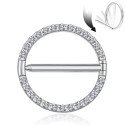 Piercing para Mamilo - Circular com Zircônias - 14MAM20