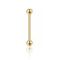 Piercing de Língua em Titânio PVD Gold - 3LIN70
