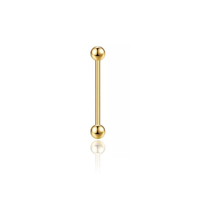Piercing de Língua em Titânio PVD Gold - 3LIN70
