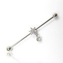 Piercing Transversal com pingente de Flor - 5TRA110