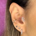 Piercing Conch Meia Argolinha em formato D Lisa - 100% em Titânio - 6ORE898