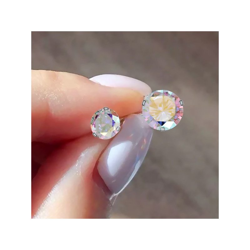 Piercing de Umbigo 100% em Aço Cirúrgico com Zircônias Furta-Cor- 1SIM137