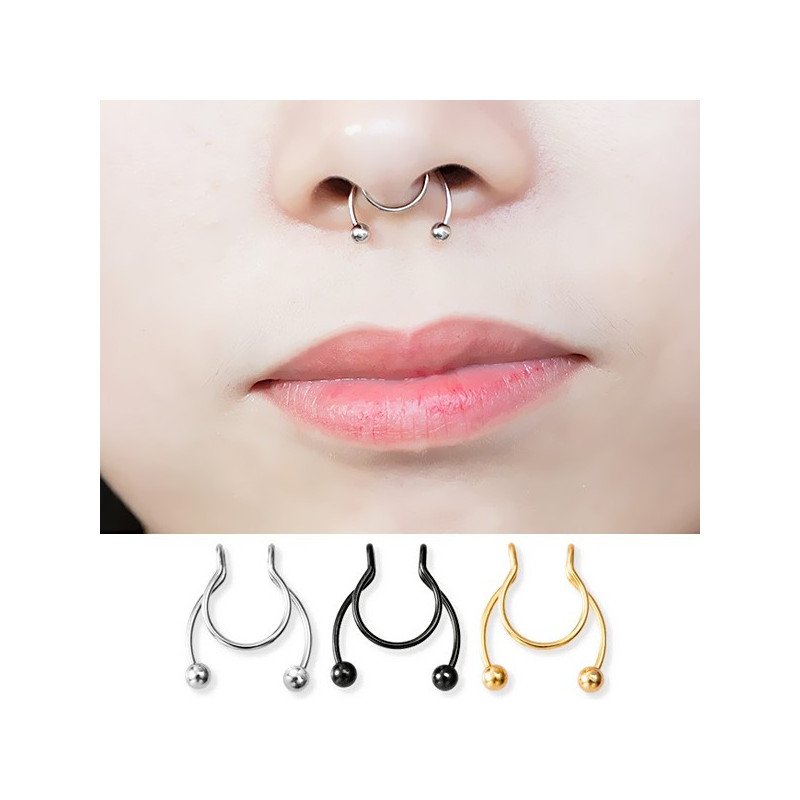 Piercing para Nariz - Ferradura Fake - 2NAA110